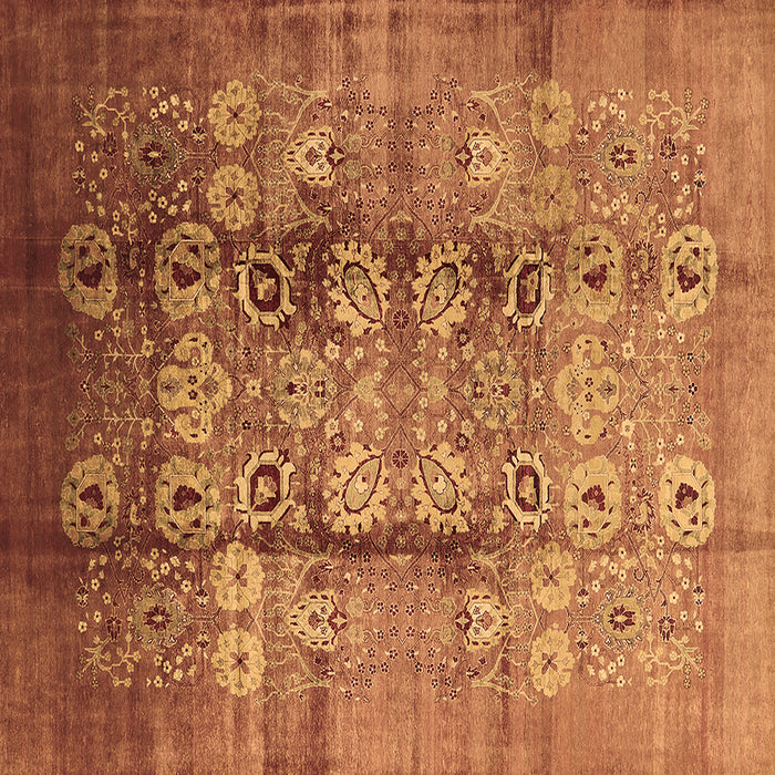 Square Oriental Brown Industrial Rug, urb3130brn