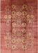 Mid-Century Modern Coral Orange Oriental Rug, urb3130