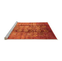Sideview of Machine Washable Oriental Orange Industrial Area Rugs, wshurb3130org