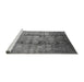 Sideview of Machine Washable Oriental Gray Industrial Rug, wshurb3130gry
