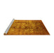 Sideview of Machine Washable Oriental Yellow Industrial Rug, wshurb3130yw