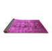 Sideview of Oriental Purple Industrial Rug, urb3130pur