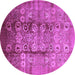 Round Oriental Purple Industrial Rug, urb3130pur