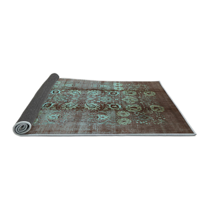 Sideview of Oriental Light Blue Industrial Rug, urb3130lblu