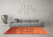 Machine Washable Oriental Orange Industrial Area Rugs in a Living Room, wshurb3130org