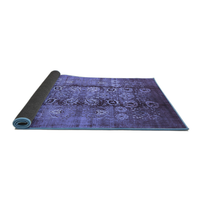 Sideview of Oriental Blue Industrial Rug, urb3130blu