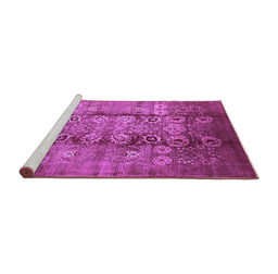 Sideview of Machine Washable Oriental Purple Industrial Area Rugs, wshurb3130pur