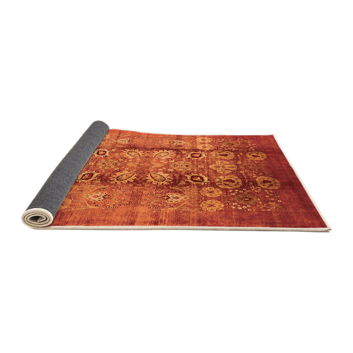 Sideview of Oriental Orange Industrial Rug, urb3130org