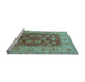 Sideview of Machine Washable Oriental Light Blue Industrial Rug, wshurb3131lblu