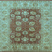 Square Oriental Light Blue Industrial Rug, urb3131lblu