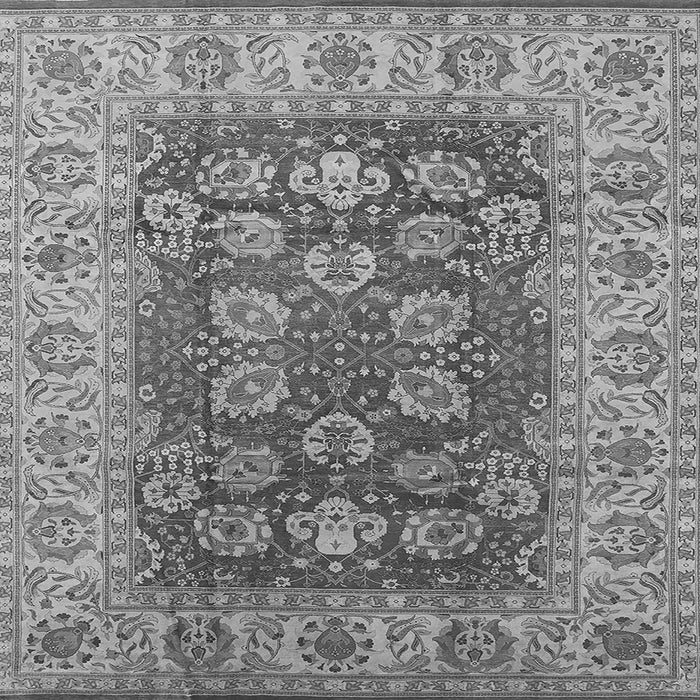 Square Machine Washable Oriental Gray Industrial Rug, wshurb3131gry