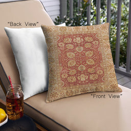 Front View of Mid-Century Modern Urban Square Orange Throw Pillow, 18 inch by 18 inch, pwurb3131