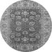 Round Oriental Gray Industrial Rug, urb3131gry