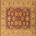 Square Machine Washable Oriental Brown Industrial Rug, wshurb3131brn