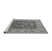 Sideview of Machine Washable Oriental Gray Industrial Rug, wshurb3131gry