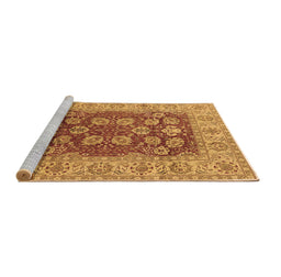 Sideview of Machine Washable Oriental Brown Industrial Rug, wshurb3131brn