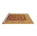 Sideview of Machine Washable Oriental Brown Industrial Rug, wshurb3131brn