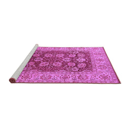 Sideview of Machine Washable Oriental Purple Industrial Area Rugs, wshurb3131pur