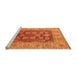 Sideview of Machine Washable Oriental Orange Industrial Area Rugs, wshurb3131org