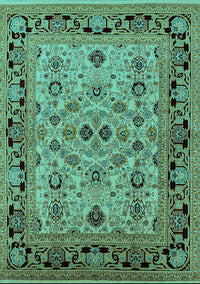 Oriental Turquoise Industrial Rug, urb3132turq