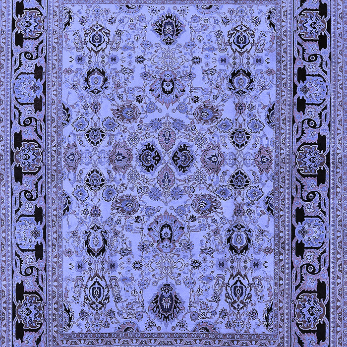 Machine Washable Oriental Blue Industrial Rug, wshurb3132blu