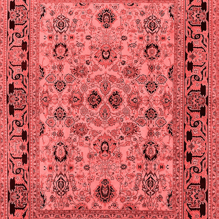 Machine Washable Oriental Red Industrial Rug, wshurb3132red