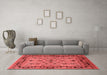 Industrial Red Washable Rugs