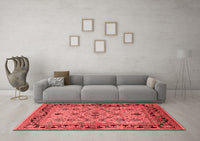 Machine Washable Oriental Red Industrial Rug, wshurb3132red