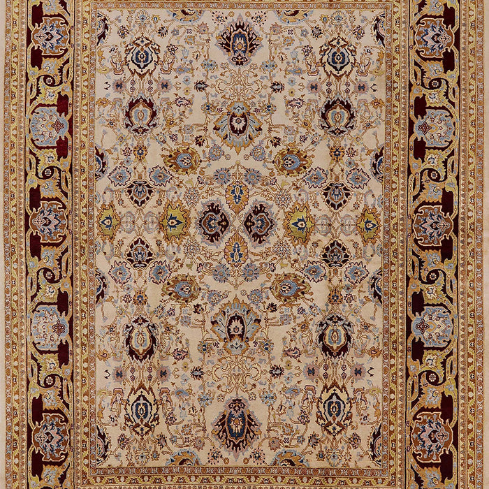 Mid-Century Modern Brown Sand Brown Oriental Rug, urb3132