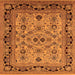 Square Oriental Orange Industrial Rug, urb3132org