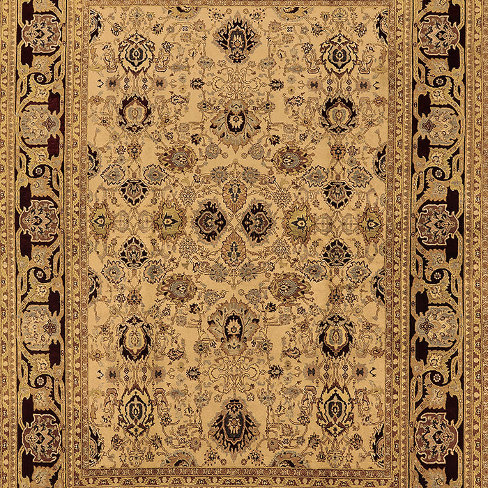 Machine Washable Oriental Brown Industrial Rug, wshurb3132brn