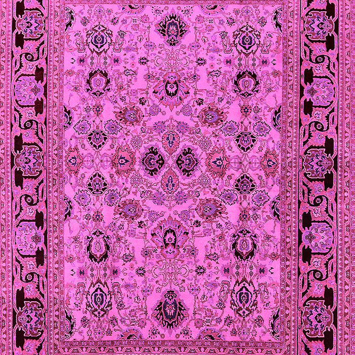 Machine Washable Oriental Pink Industrial Rug, wshurb3132pnk