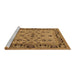 Sideview of Machine Washable Oriental Brown Industrial Rug, wshurb3132brn