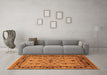 Machine Washable Oriental Orange Industrial Area Rugs in a Living Room, wshurb3132org