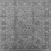 Square Machine Washable Oriental Gray Industrial Rug, wshurb3133gry