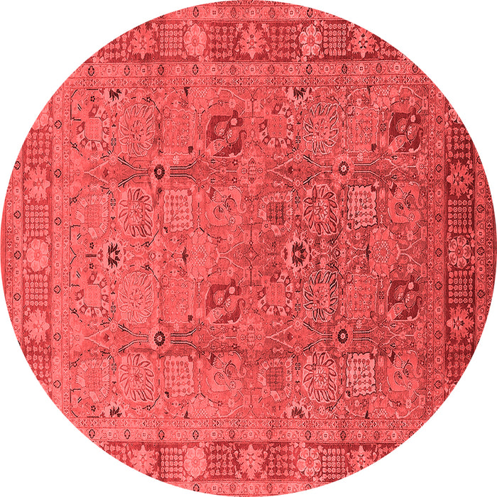 Machine Washable Oriental Red Industrial Rug, wshurb3133red