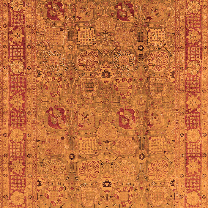Machine Washable Oriental Orange Industrial Area Rugs, wshurb3133org