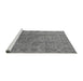 Sideview of Machine Washable Oriental Gray Industrial Rug, wshurb3133gry