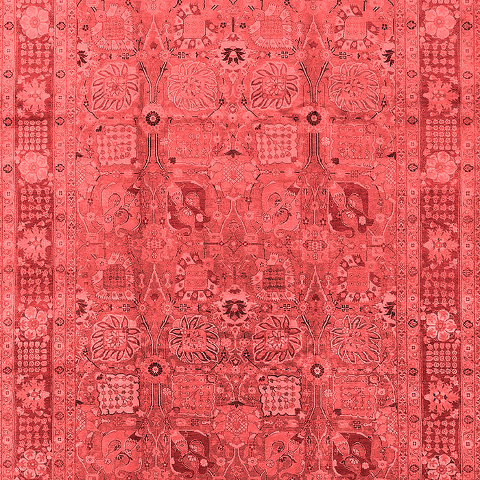 Machine Washable Oriental Red Industrial Rug, wshurb3133red