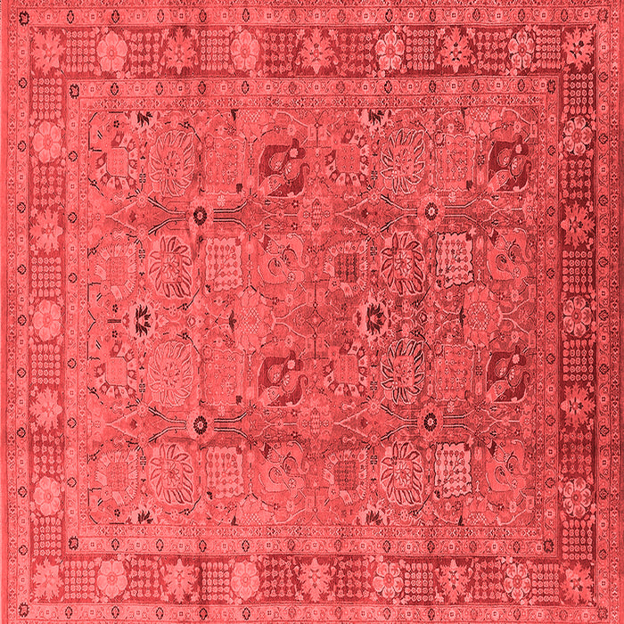 Machine Washable Oriental Red Industrial Rug, wshurb3133red