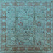 Square Oriental Light Blue Industrial Rug, urb3133lblu