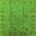 Square Oriental Green Industrial Rug, urb3133grn