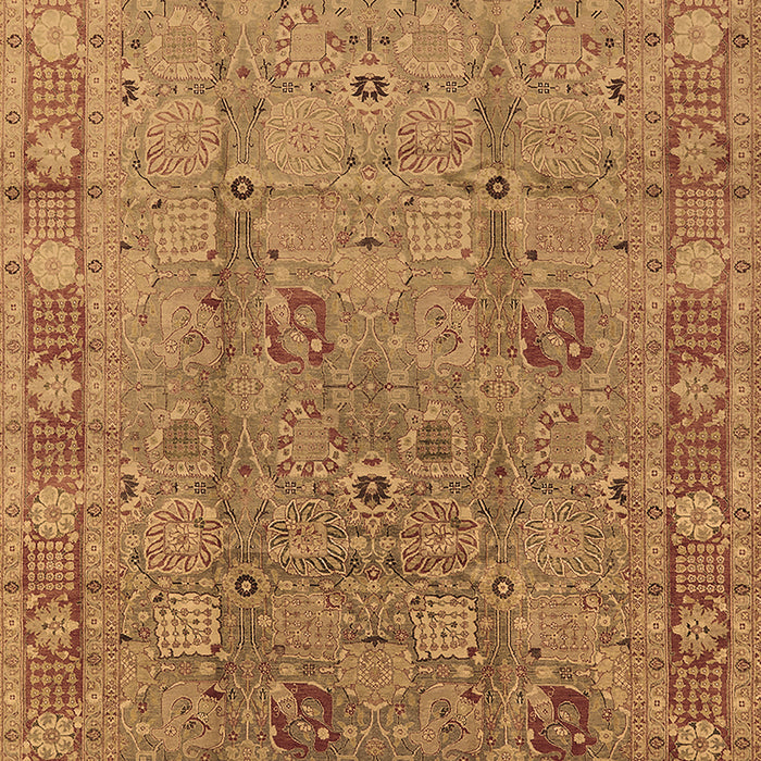 Machine Washable Oriental Brown Industrial Rug, wshurb3133brn