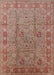 Mid-Century Modern Chestnut Red Oriental Rug, urb3133