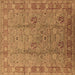 Square Oriental Brown Industrial Rug, urb3133brn