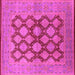 Square Oriental Pink Industrial Rug, urb3134pnk