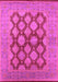 Machine Washable Oriental Pink Industrial Rug, wshurb3134pnk