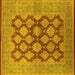 Square Oriental Yellow Industrial Rug, urb3134yw