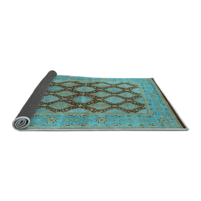 Sideview of Oriental Light Blue Industrial Rug, urb3134lblu