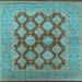 Square Oriental Light Blue Industrial Rug, urb3134lblu